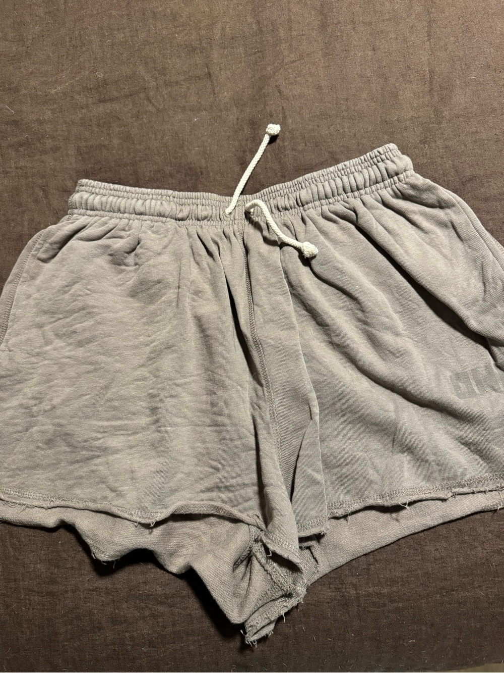 Women's light brown Drawstring Lounge Shorts